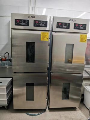 डुअल कैबिनेट आटा रिटार्डर प्रूफ यासुर 36 ट्रे रीच-इन टाइप 40X60 सेमी ट्रे 4kw