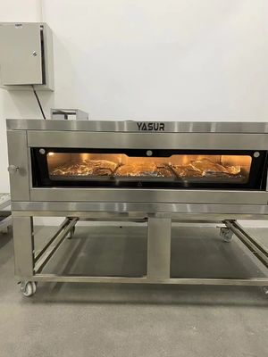 3.5kw बेकरी डेक ओवन यूरोपीय शैली 3 ट्रे सिंगल डेक 40X60cm ट्रे