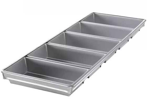Foodservice NSF कमर्शियल 9'' पुलमैन लोफ पैन / 4 स्ट्रैप 5-5/8 बाय 3-1/8-इंच ब्रेड पैन सेट