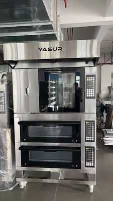 पिज्जाहट डोमिनोज बेकरी डेक ओवन 3 डेक 220V/380V 6&quot; 9&quot; 12&quot; गोल पिज्जा पैन के लिए
